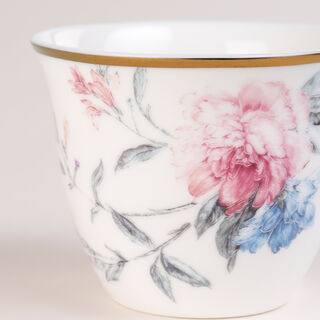 Dallaty white porcelain and glass Tea and coffee cups set 18 pcs