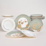 La Mesa green porcelain 18 pc dinner set image number 7