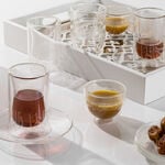 Tea & Coffee Set 18 Pieces Double Wall Calligraphy White image number 6