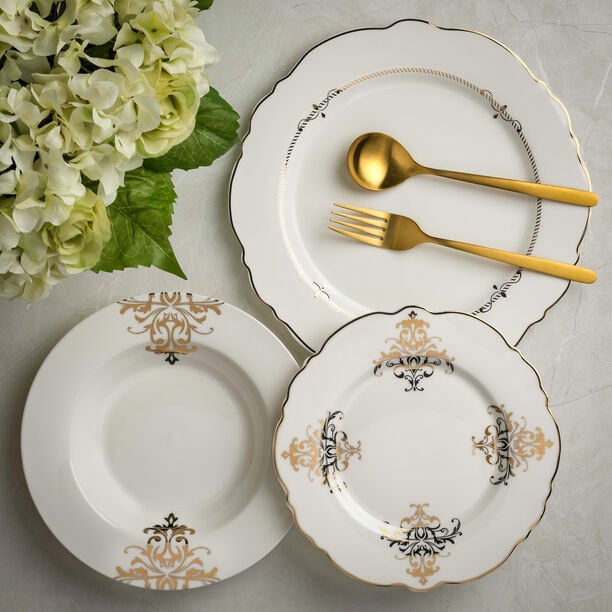La Mesa white porcelain 18 pc dinner set image number 7