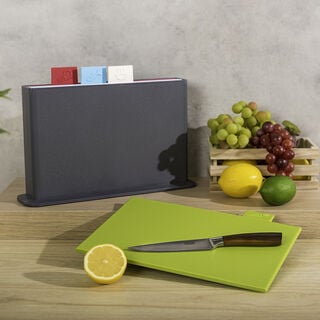 Alberto 4 pieces cutting board with grey holder 30*20 cm