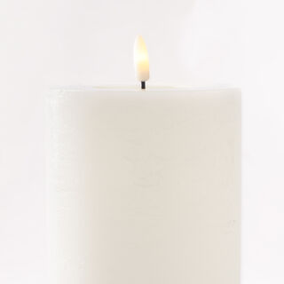 LED rustic candle in grey 10*25cm