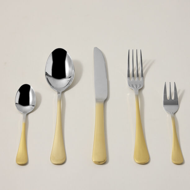 20 Pcs Cutlery Set&nbsp;Gold Handle And Silver Top image number 0