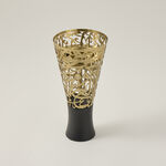 Ambra gold metal arabic calligraphy oud burner with a box and a picker 14*14*28 cm image number 2