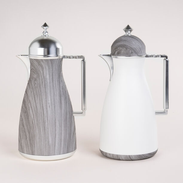 طقم دلات بلاستك لون رمادي تصميم كوفه سعة 1 لتر من دلتي  image number 0