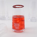 La Mesa 4 Pcs Highball Glass Set, Clear With Cutting Line 8*8*15 Cm image number 0