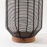 "Homez cage lantern black metal and wood 20*20*30cm image number 3