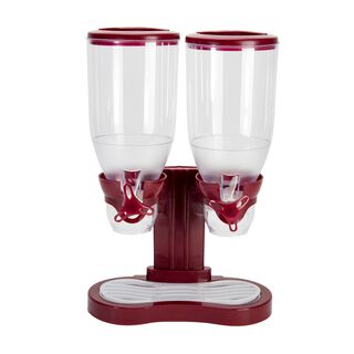 موزع حبوب الإفطار المزدوج من البرتو باللون الأبيض