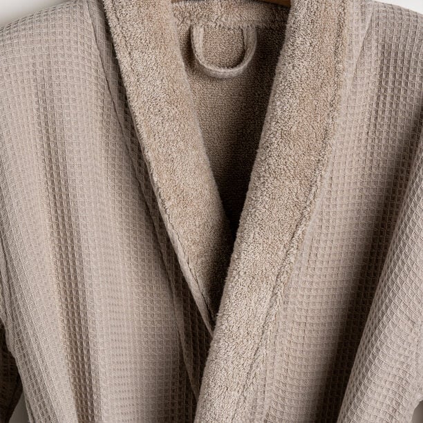 Ambra beige cotton bathrobe S/M image number 2