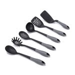 Alberto 6 piece cooking utensil set black and grey color image number 3
