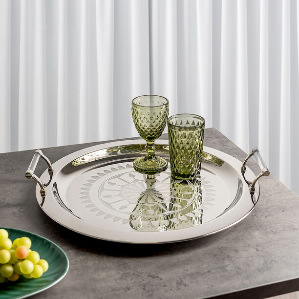 صينية تقديم دائرية من الستيل 45 سم image number 0