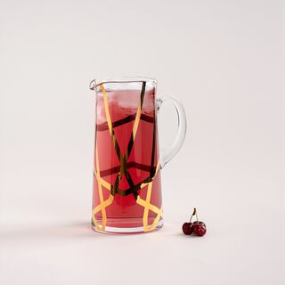 La Mesa 1 Piece Glass Jug Arabisque Gold