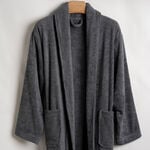 Ultra soft bathrobe, gray size S/M image number 0