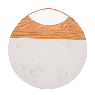 Alberto Marble Cutting And Serving Board With Wooden Hand