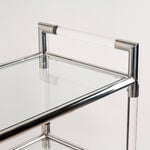 Trolley Sstell Acrylic Silver 3 Tier 80*40*80 cm image number 1