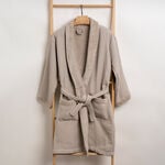 Ambra beige cotton bathrobe S/M image number 1