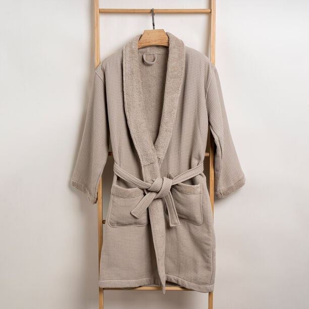 Ambra beige cotton bathrobe S/M image number 1