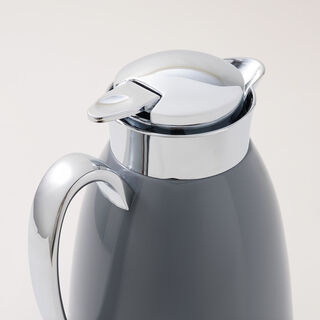 دلتي دلة شاي أو قهوة حافظة للحرارة ستيل باللون الرمادي