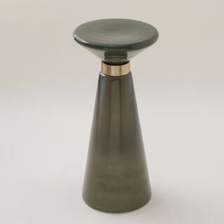 هومز طاولة جانبية زجاجية باللون الأخضر 27*56سم