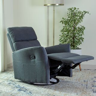 Parma manual recliner/rocking chair, dark grey