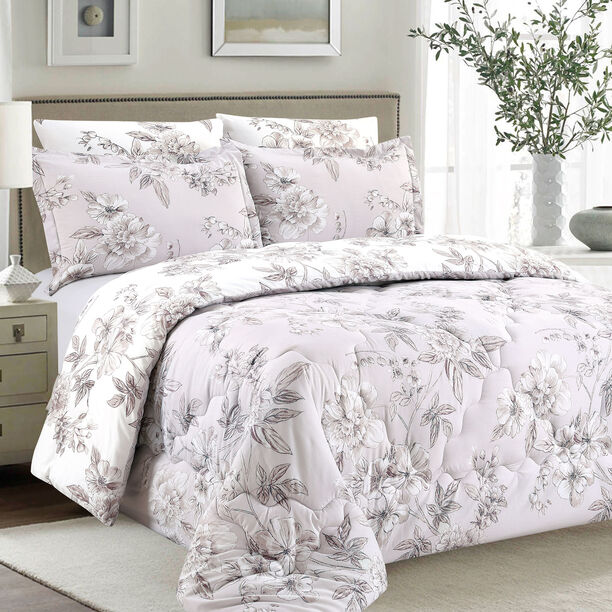 Cottage Comforter Set 5 Piesec King Size Set Cicekci Stone image number 1