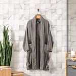 Ultra soft bathrobe, gray size S/M image number 6