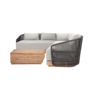 Lux L shaped patio set 2pcs, gray