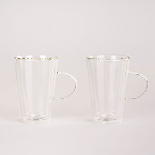 Mug Set 2 Pieces Double Wall Plain 200Ml Veer