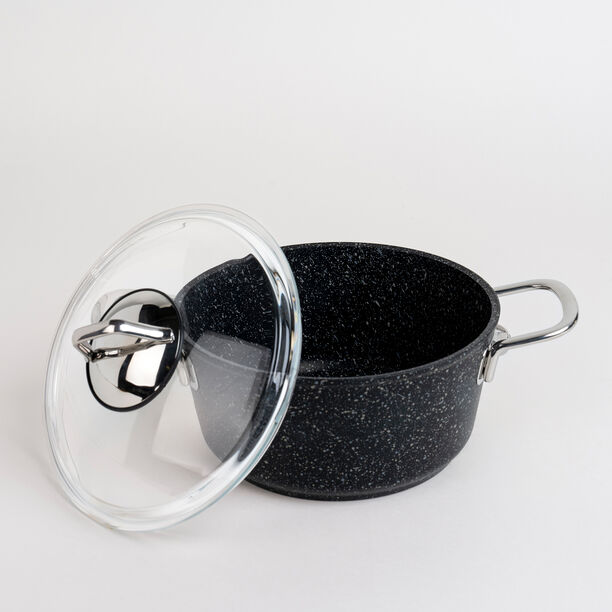 Alberto 7 piece black granite cookware set image number 2