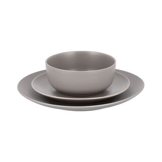 La Mesa grey stoneware 18 pc Dinner set