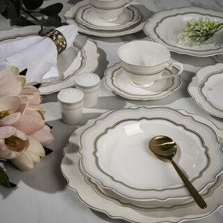 La Mesa white bone porcelain dinner set 32 pcs