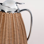 Dallaty Stainless Steel Vacuum Flask Rattan With Design Of Bamboo Light Brown 1L image number 3