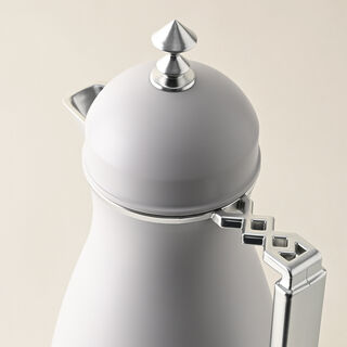 Dallaty 2 Pieces Plastic Vacuum Flask Koufa Beige & Silver 1L