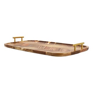 Acacia wood serving tray 55*30*5.4 cm