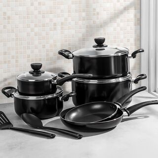 Alberto Non Stick Cookware Set 12 Pieces Black