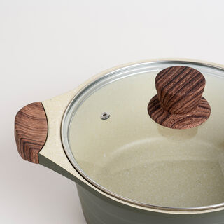 Alberto 7 piece Green marble ceramic cookware set