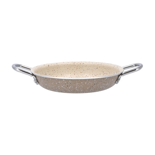 Alberto cream granite non stick fry pan with 2 handles 14 cm image number 1