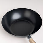 Wok Pan W/Wood Handle Non Stick Round Dia:25Cm 1.5Mm Black Japan image number 3