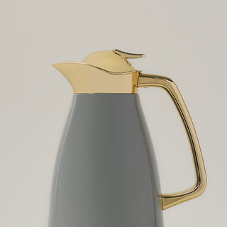 Dallaty vacuum flask chrome and grey 1L