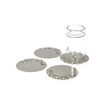 La Mesa 4Pc Steel Coasters Hanaa Silver 9Cm image number 2