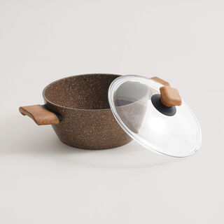 Alberto aluminium 9pcs cookware set, brownstone