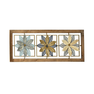 ديكور حائط معدني تصميم زهرة