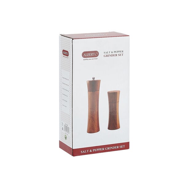 Alberto acacia wood salt and pepper mills set 2 pcs image number 3