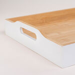 دلتي صينية تقديم بامبو أبيض 47*34*7 سم image number 2