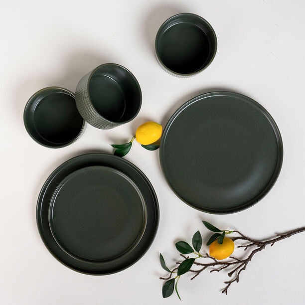 La Mesa green porcelain 18 pc dinner set image number 1