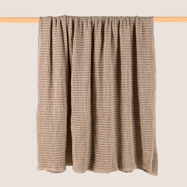 Boutique Blanche Waffle 100% Cotton Woven Throw Natural 130*180cm image number 1