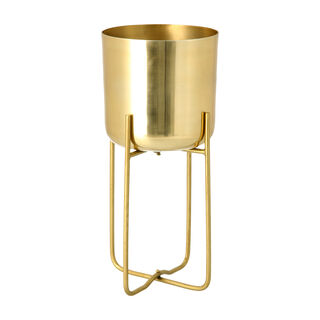 Aluminum Planter With Leg Gold