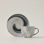 La Mesa Marble W Silver 12 Tea Cup&Saucer 200 Cc image number 0