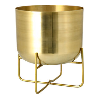 Aluminum Planter With Leg Gold