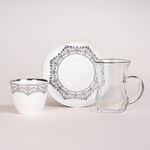 Lamesa 28Pc Porcelain Tc Set G&S White Silver image number 1